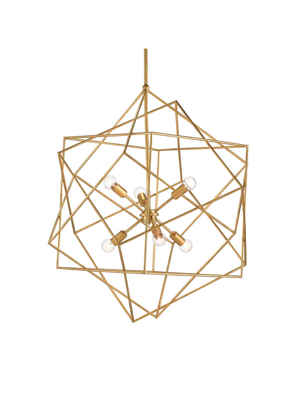 Geometric gold deals chandelier