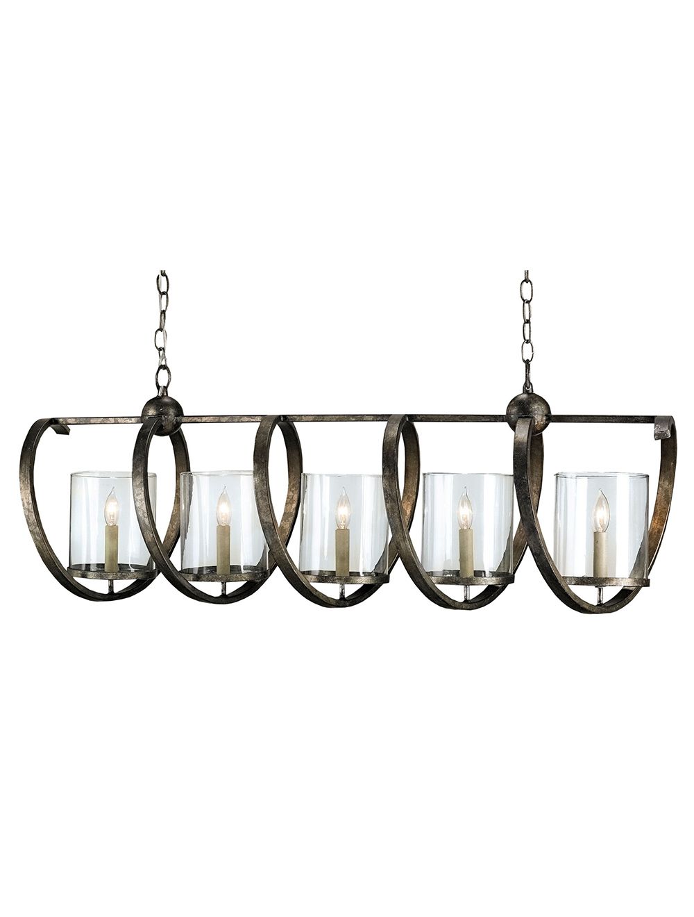 Bronze best sale rectangular chandelier