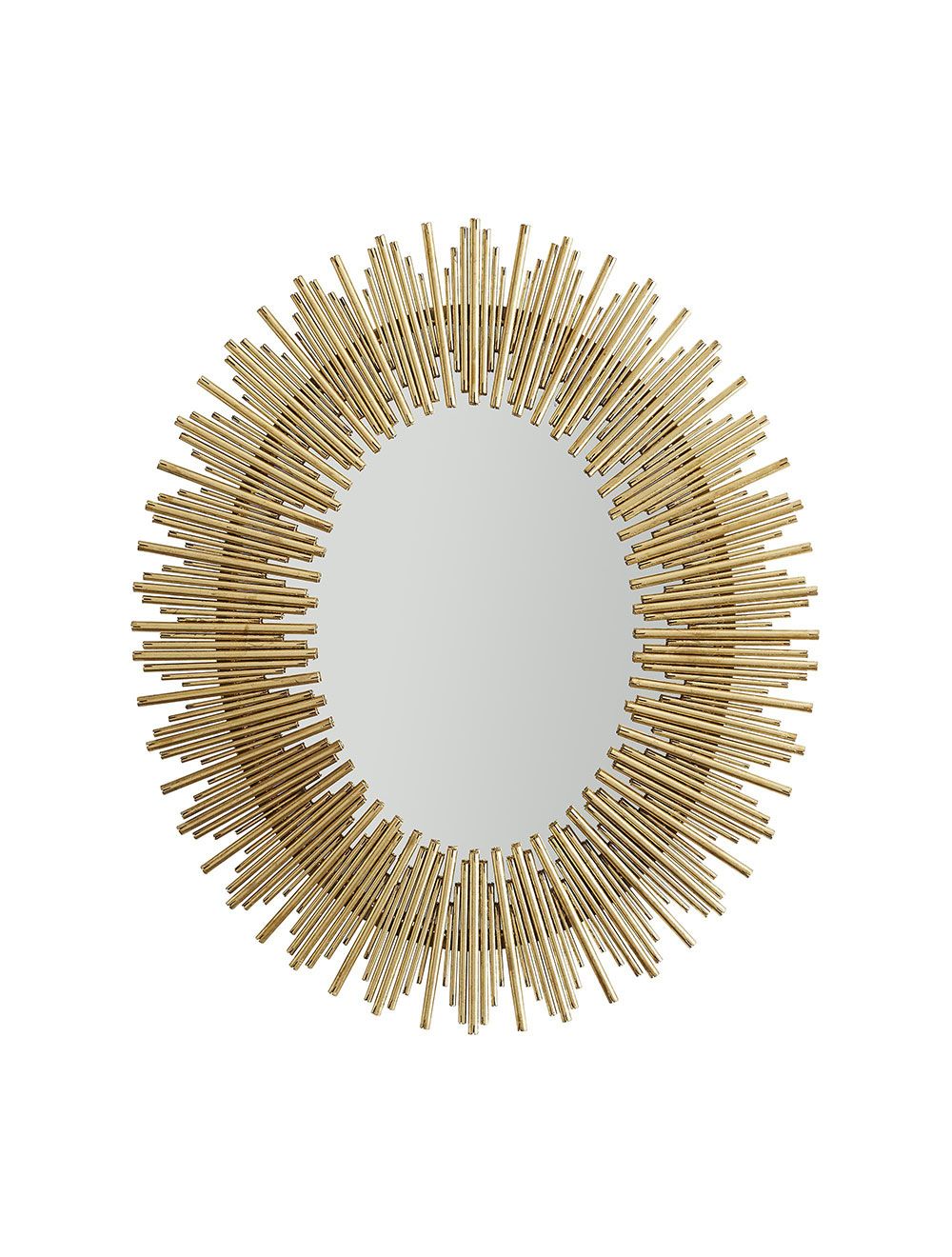 Prescott Large Oval Mirror Gold, Oval Starburst Wall Mirror