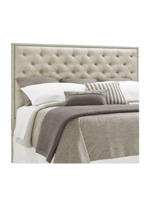 Leighton Metal Headboard Panel with Straight-Lined Spindles and Scalloped  Castings, Glazed Brass Finish, Full