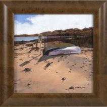 Original Signed Oil Painting - Beached Boats