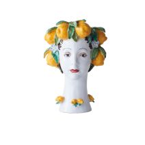 Ceramic Head Vase, Lemon Decor