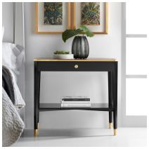 Niles Bedside Table-Ebony
