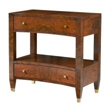 Concave Nightstand - Walnut Burl