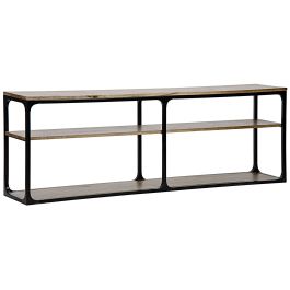 Large Novie Console with Black Metal - Walnut | Noir GCON242MTB-L